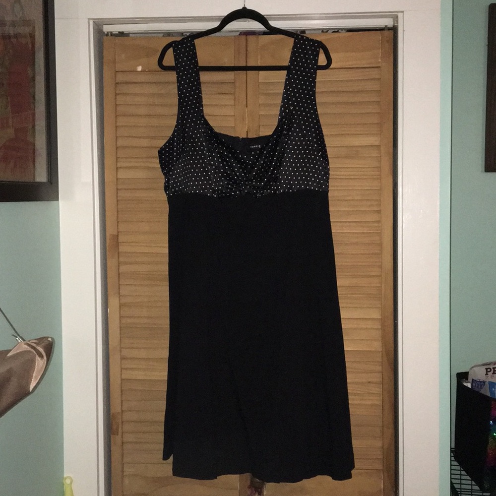 Torrid Black Polka Dot Swing Dress